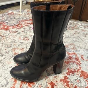 Black Leather Women's Boots
